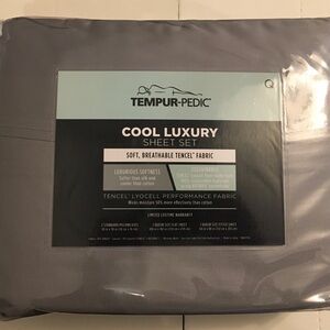Tempur-Pedic Cool Luxury Queen Sheet Set – Silver Sconce – Brand New